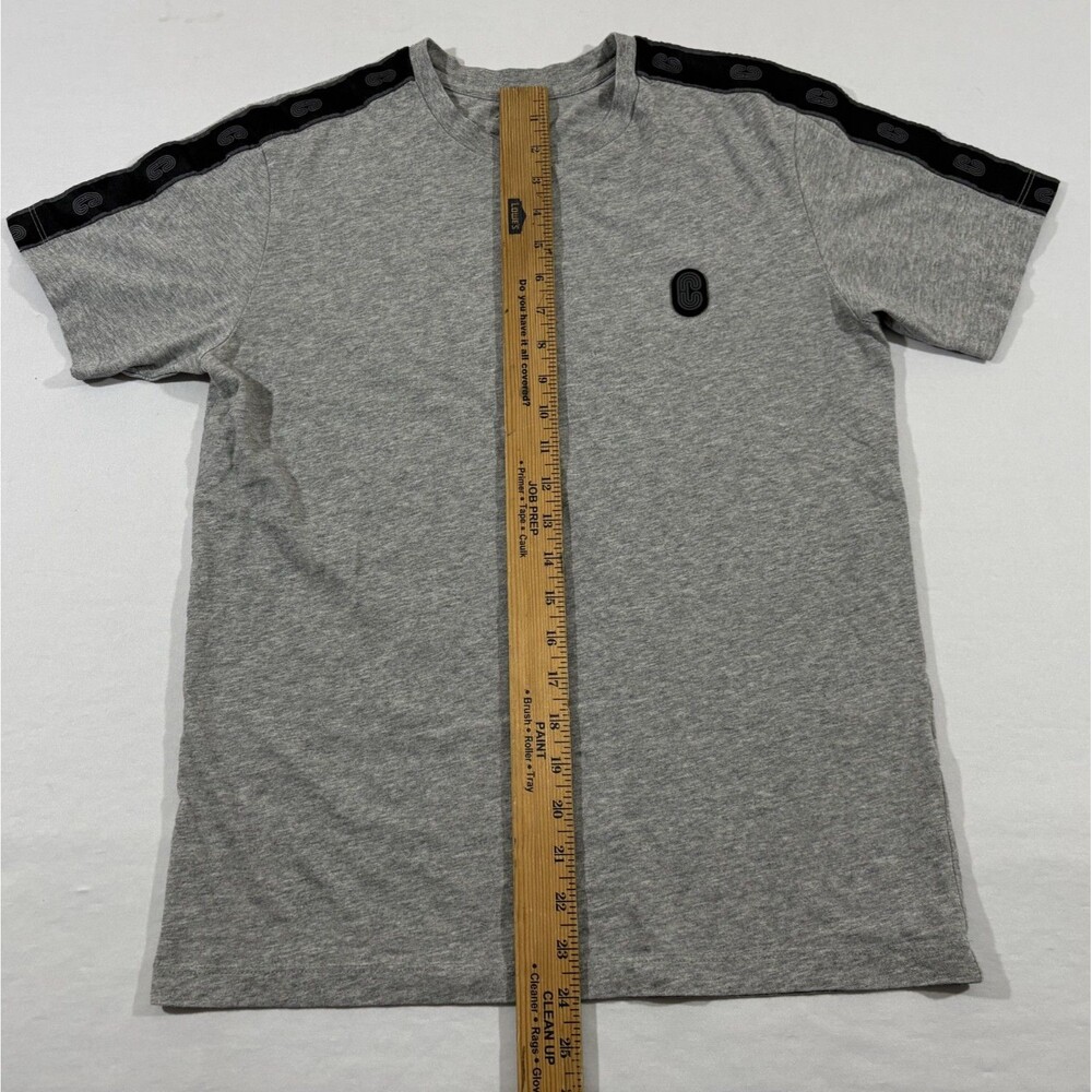 Coach Mens Signature Tape Crew Short Sleeve T-shirt Gray Cotton Tee Casual Sz XS - Picture 5 of 10